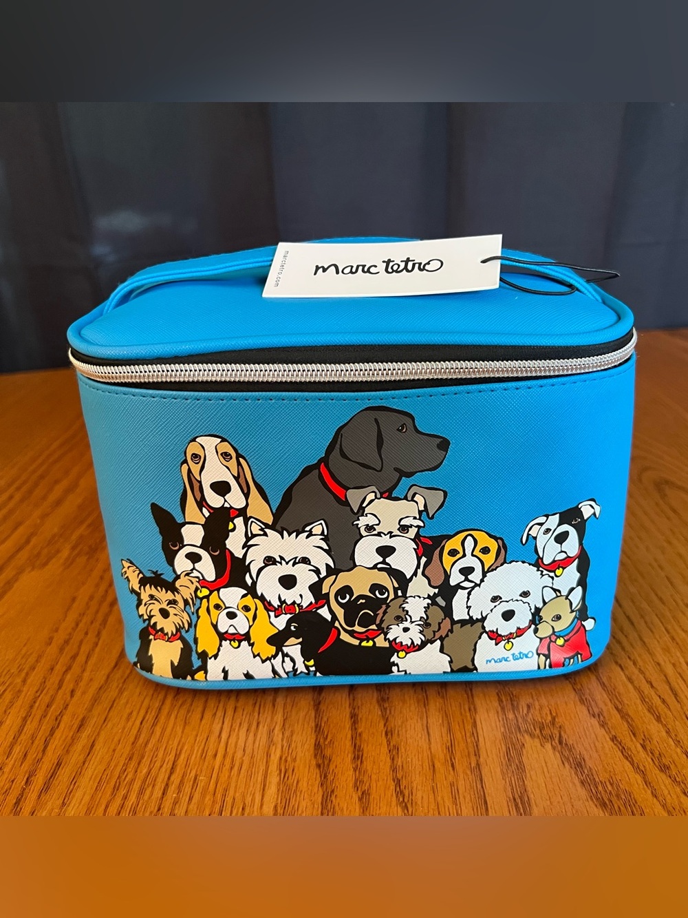 Marc Tetro Multiple Dog Cosmetic Bag in Blue